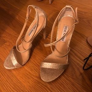 Steve Madden gold sparkly heels